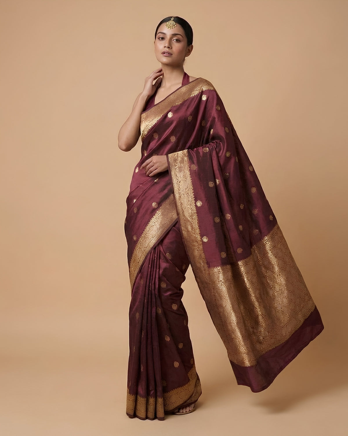 Moonlit | Green Silk Saree