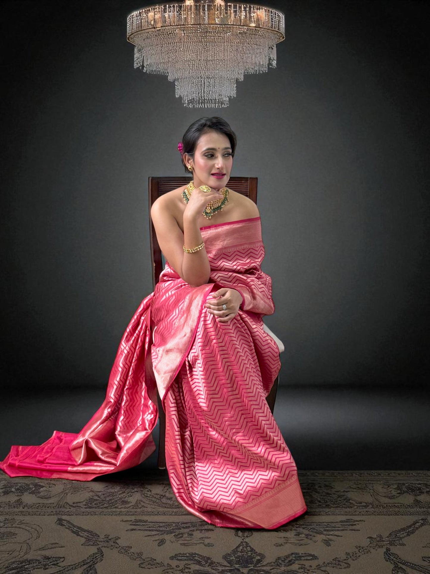 Magenta Mirage | Katan Silk Saree