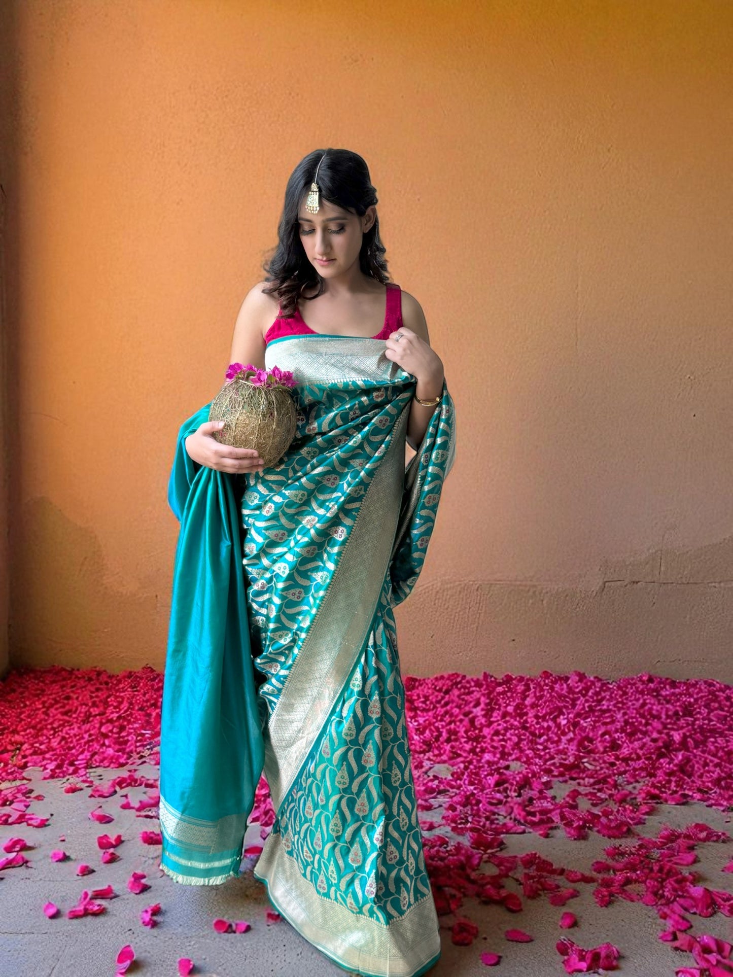 Peacock Elegance | Katan Silk Saree