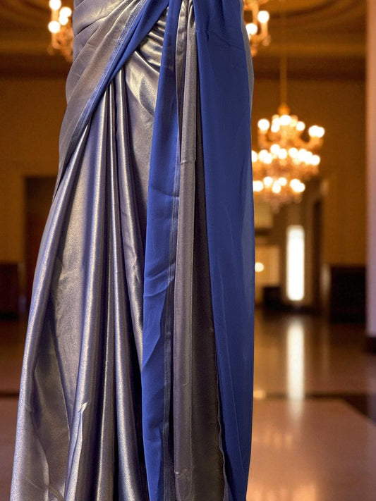 Ocean Spark | Shimmer Georgette Saree