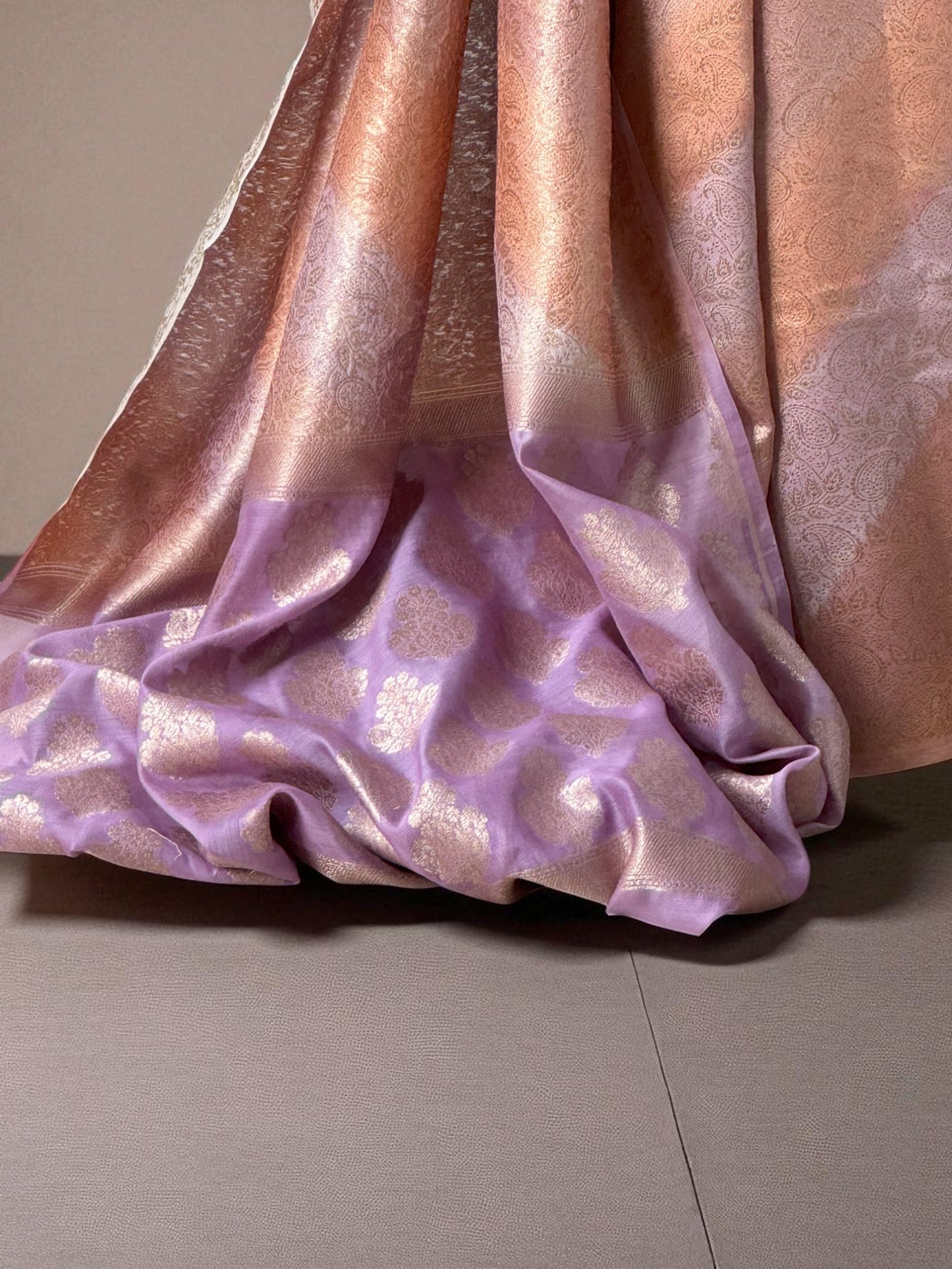 Peach Blossom | Chanderi Rangkat Saree