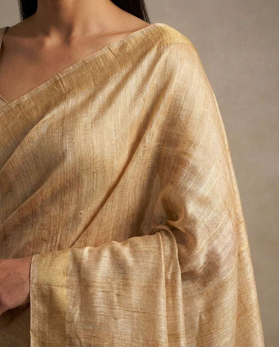 Mystic Twilight | Mul Tussar Saree
