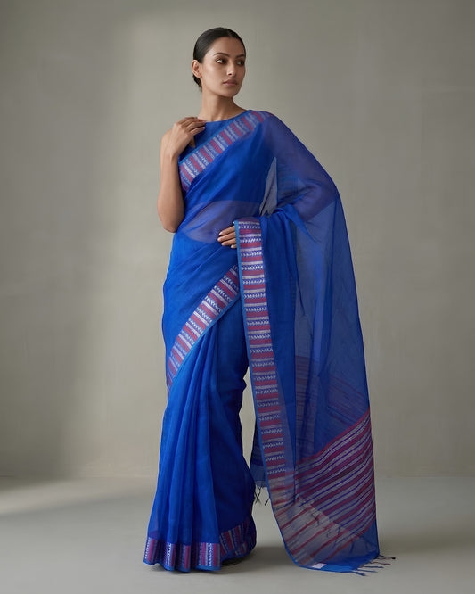 Rare Sapphire | Blue Organza Saree