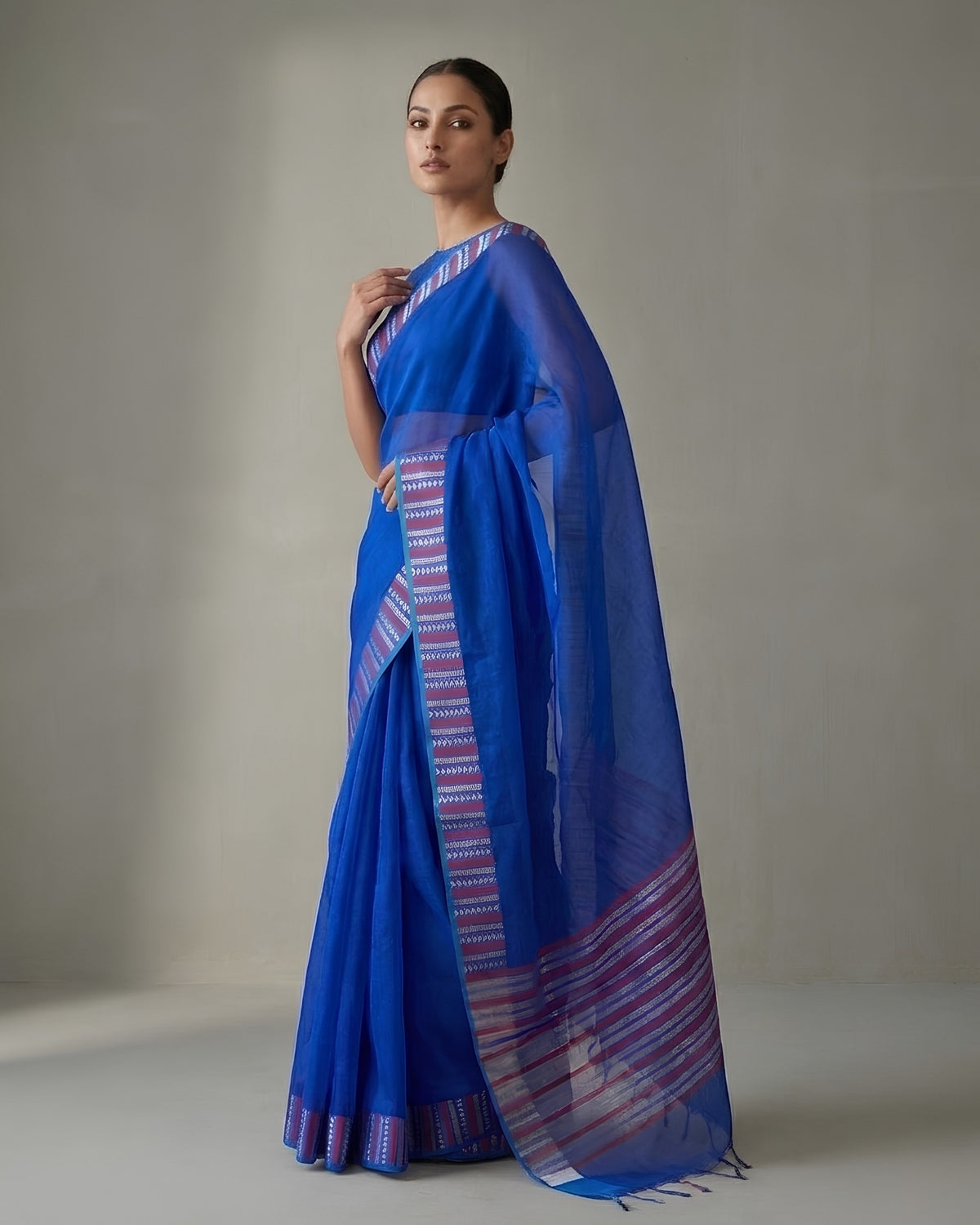 Rare Sapphire | Blue Organza Saree