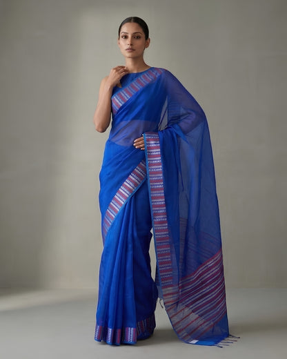 Rare Sapphire | Blue Organza Saree