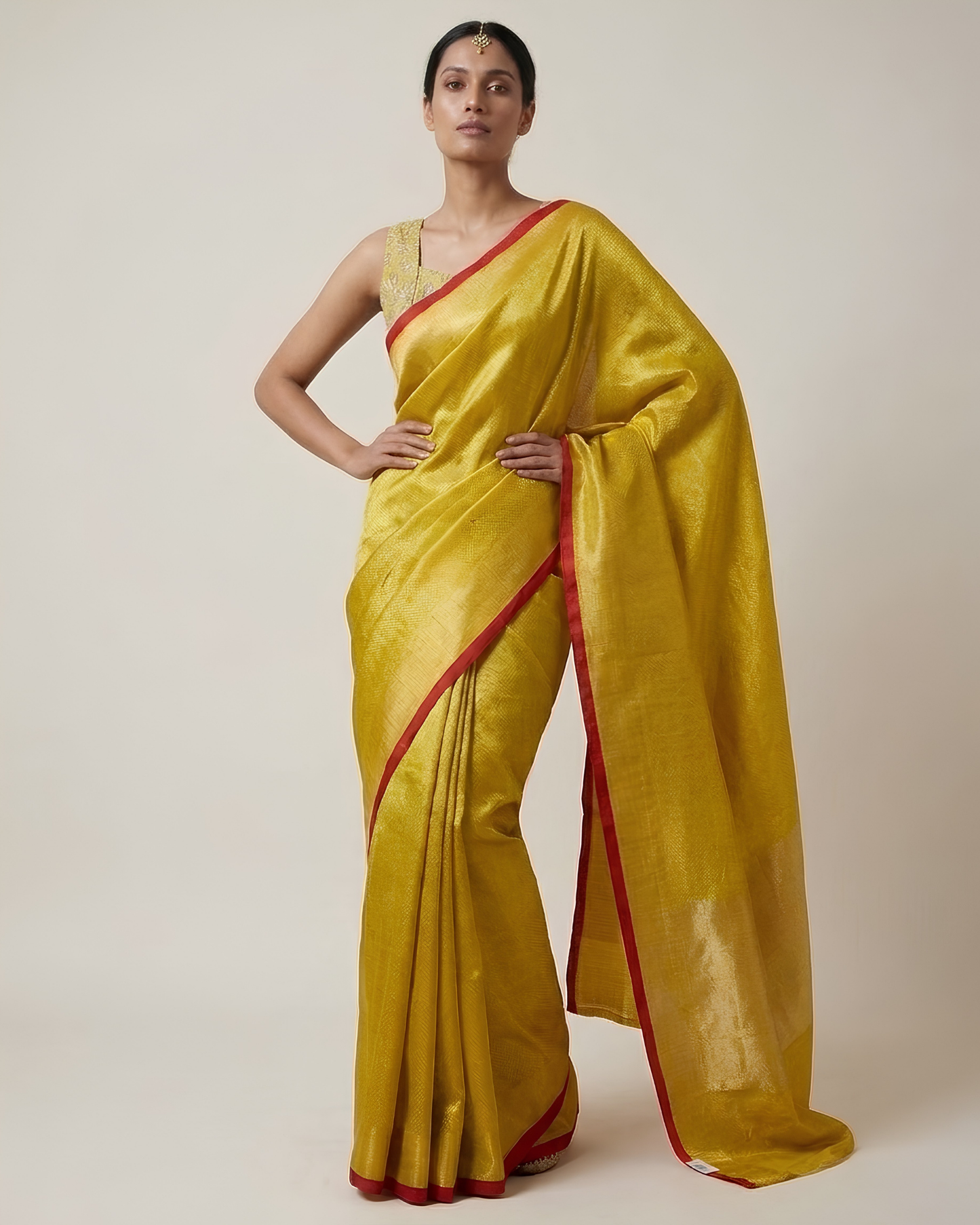 Marigold | Katan Silk Yellow Saree