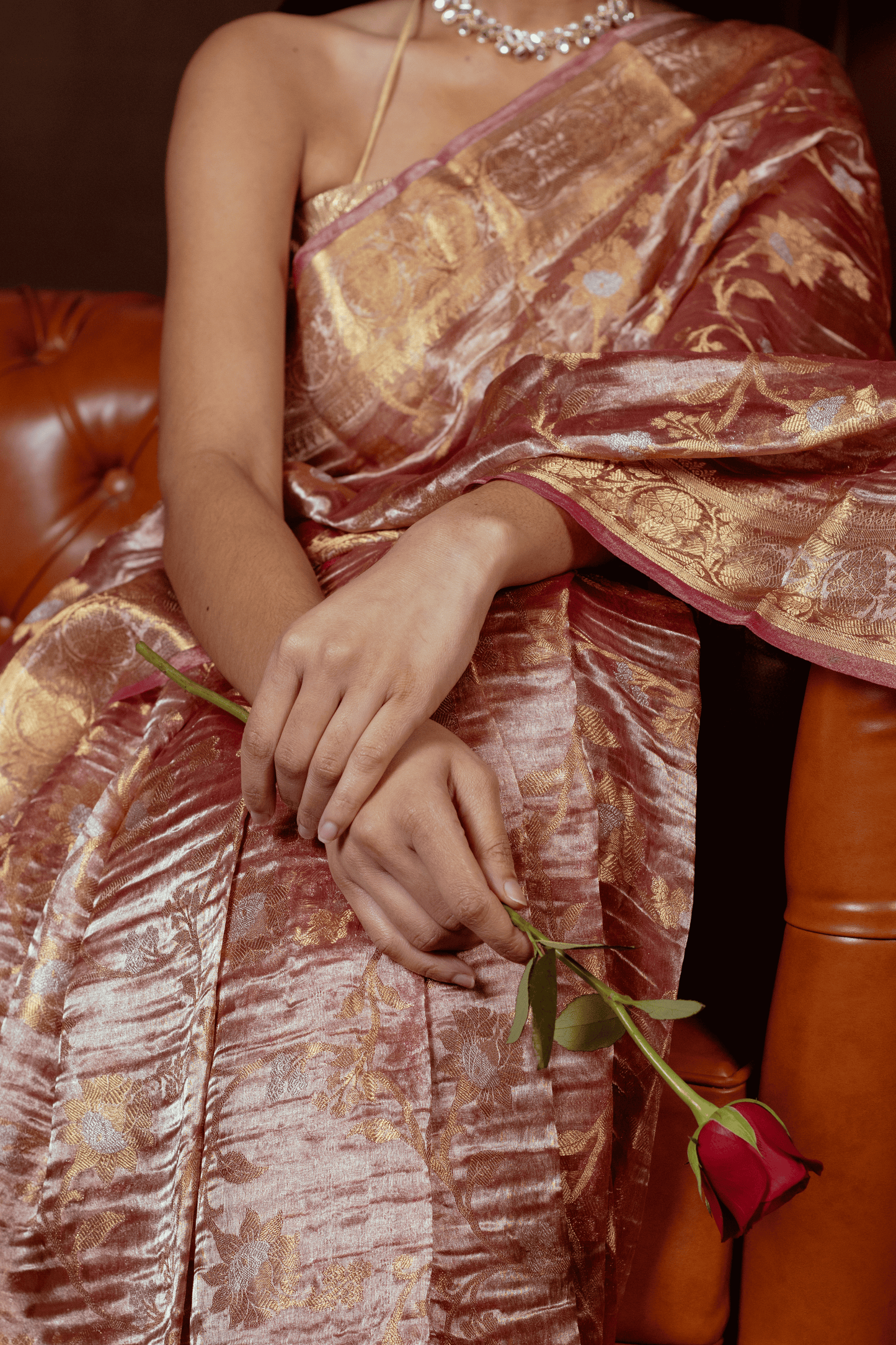 Divine Radiance | Tissue Saree