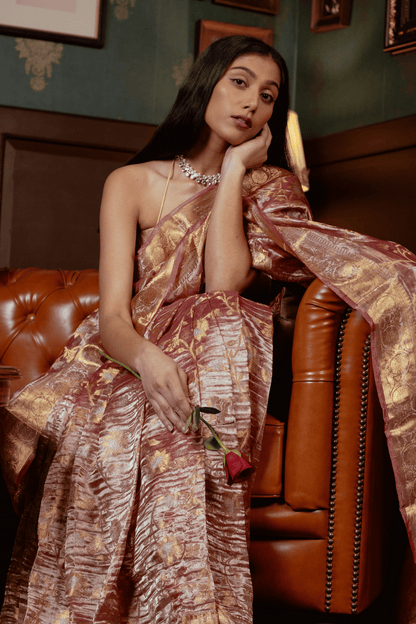 Divine Radiance | Tissue Saree