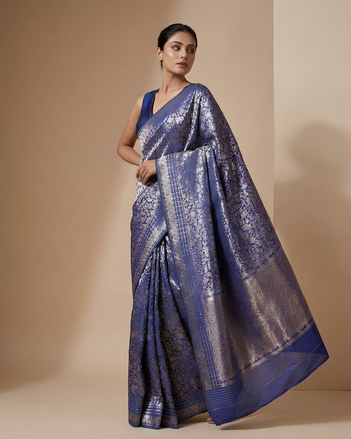 Amethyst | Purple Katan Silk Saree