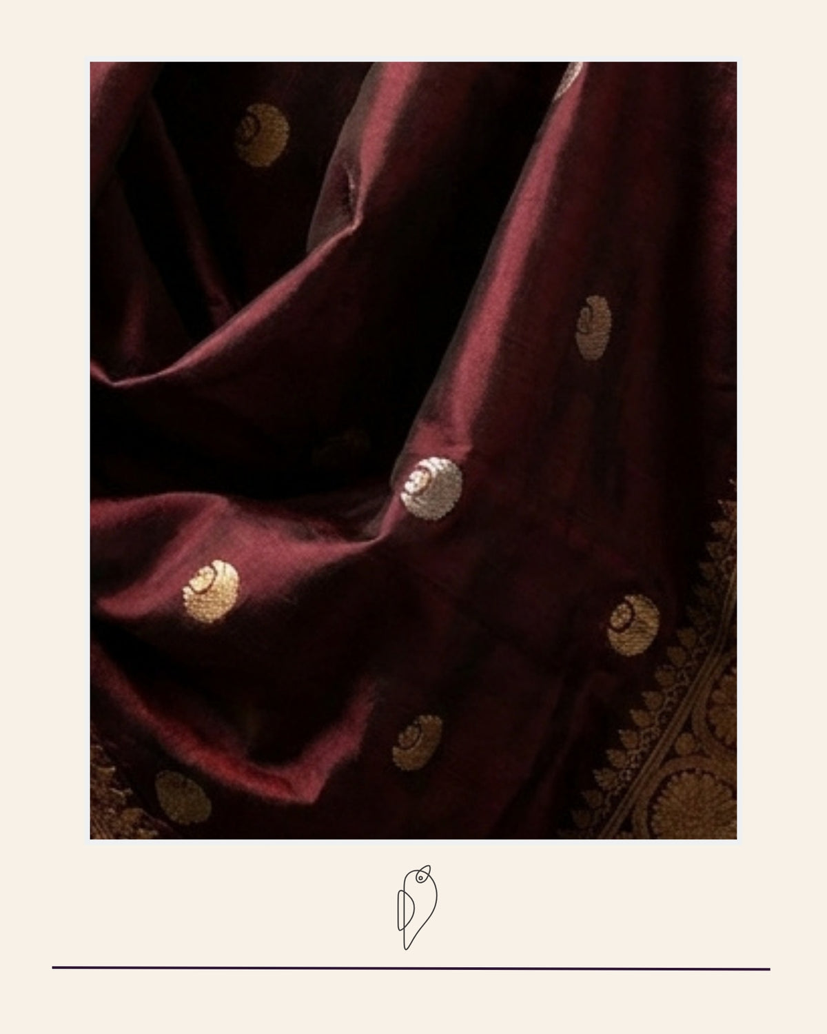 Moonlit | Maroon Silk Saree