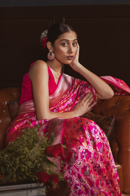 Royal Expedition | Gharchola Shikargah Katan Silk Saree