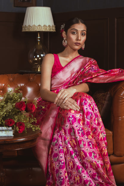 Royal Expedition | Gharchola Shikargah Katan Silk Saree