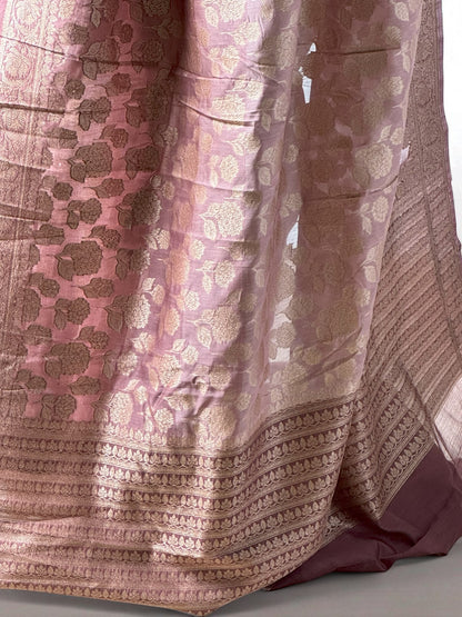 Dusty Pink | Cotton Organza Saree