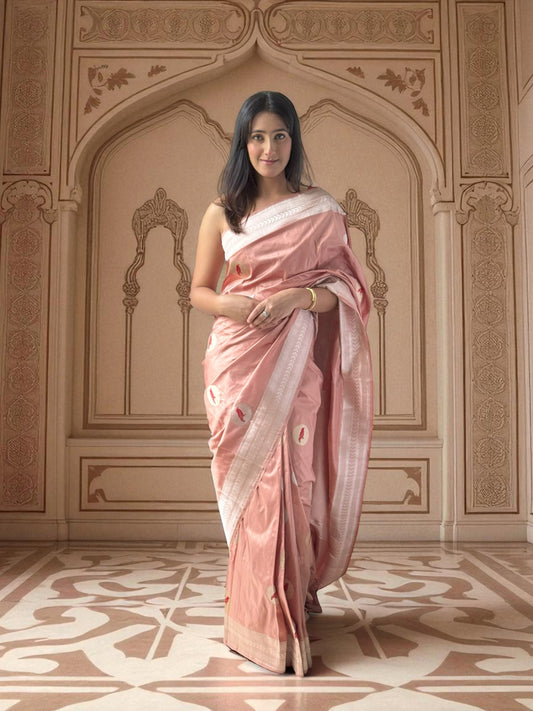 Rosewood Grace | Katan Silk Saree
