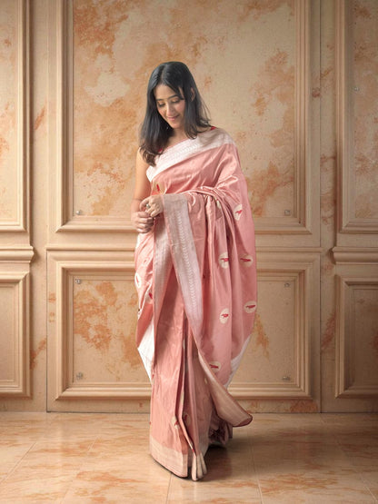 Rosewood Grace | Katan Silk Saree