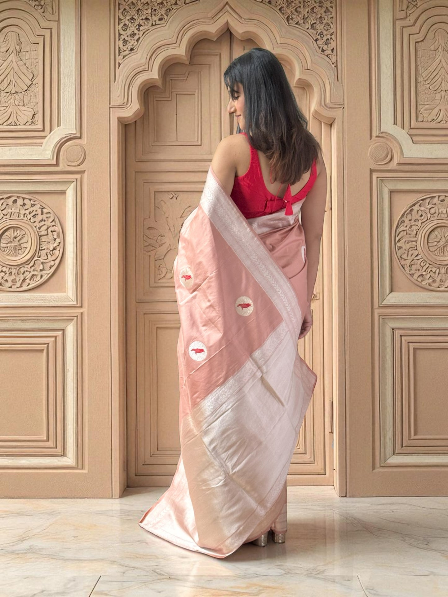 Rosewood Grace | Katan Silk Saree