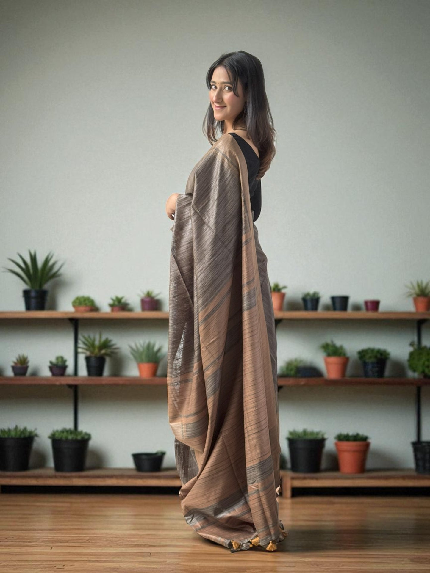 Forest Whispers | Mul Ghicha Saree