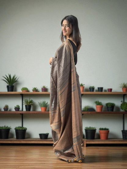 Forest Whispers | Mul Ghicha Saree