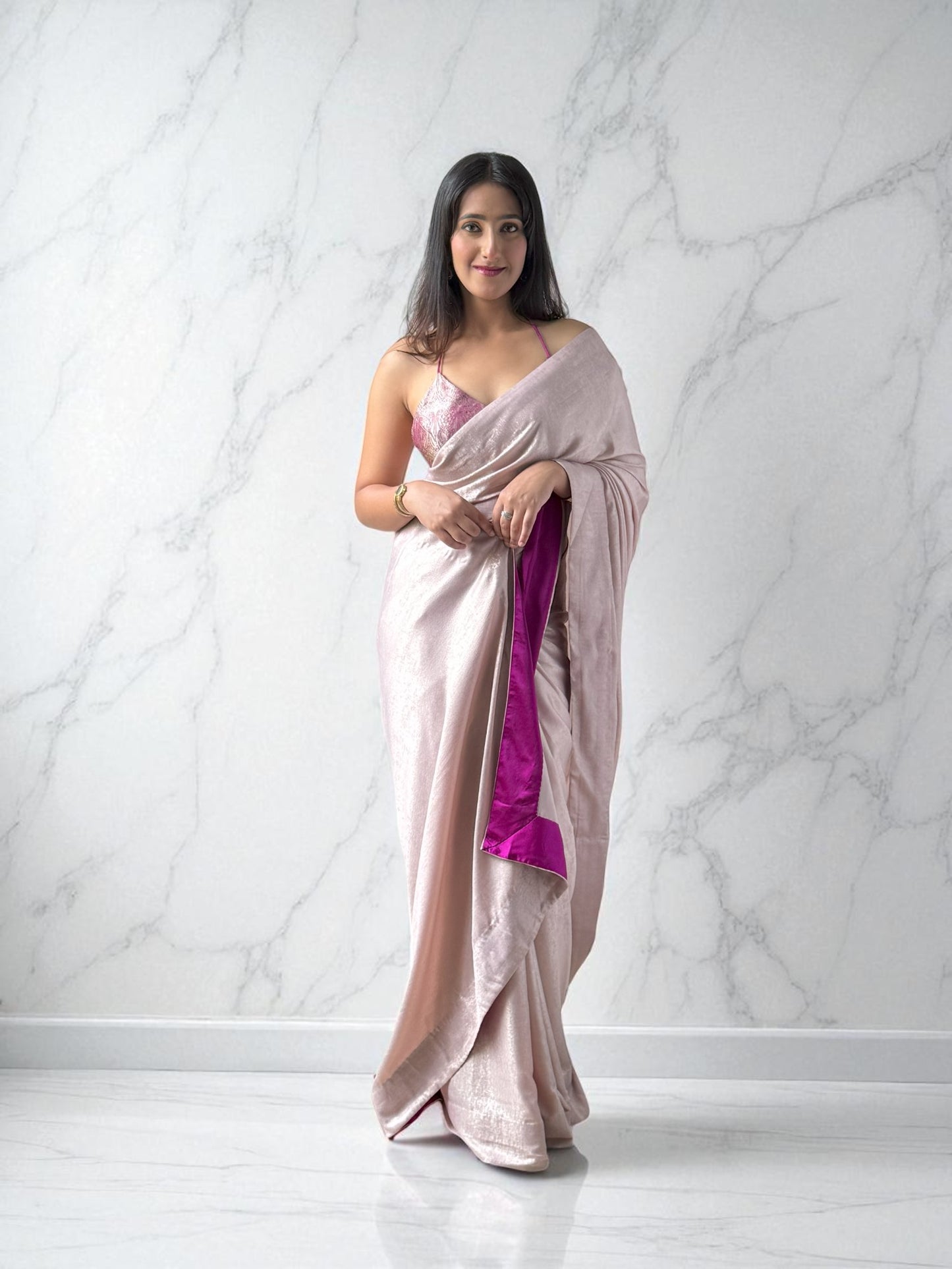 Petal Veil | Crepe Georgette Saree