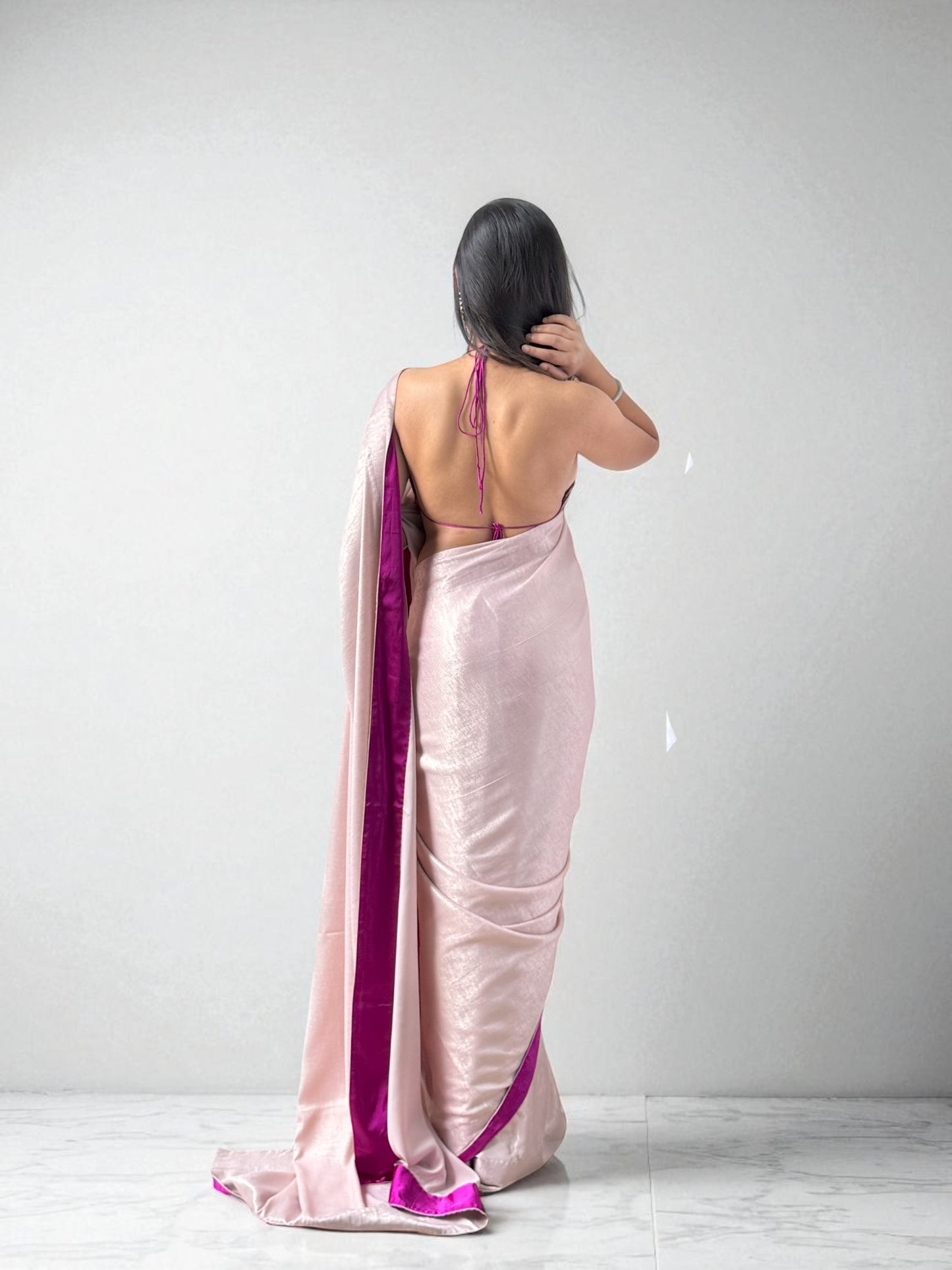 Mulberry Noir | Crepe Georgette Saree