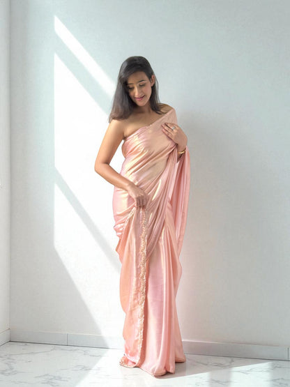 Ocean Spark | Shimmer Georgette Saree