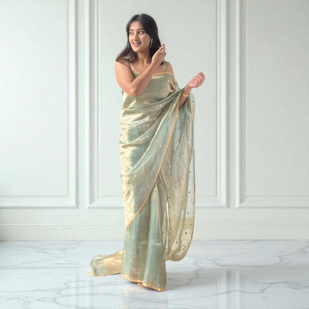 Ethereal Glow | Tissue Saree