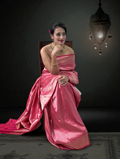 Magenta Mirage | Katan Silk Saree