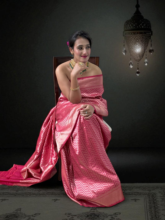 Magenta Mirage | Katan Silk Saree