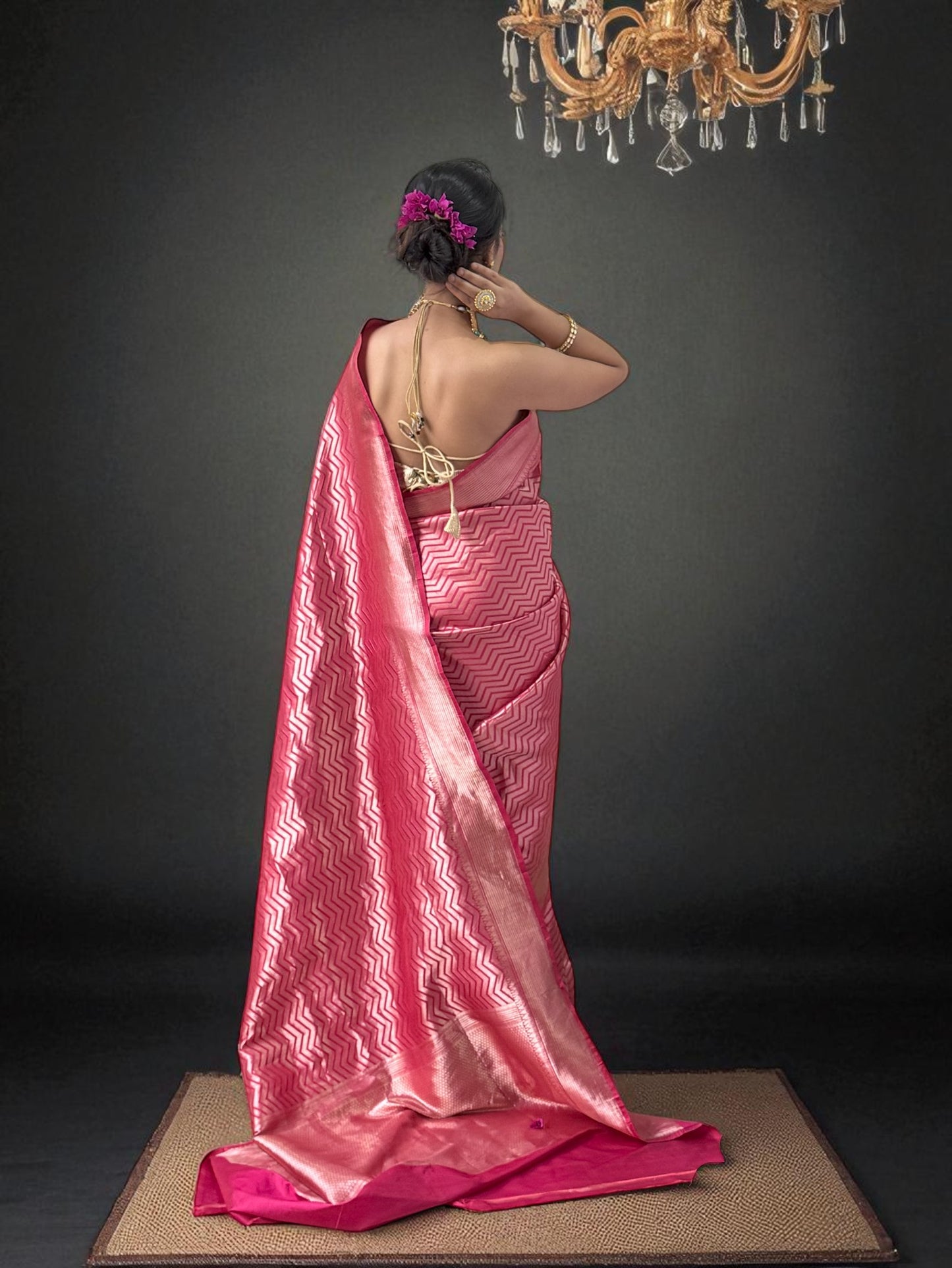 Magenta Mirage | Katan Silk Saree