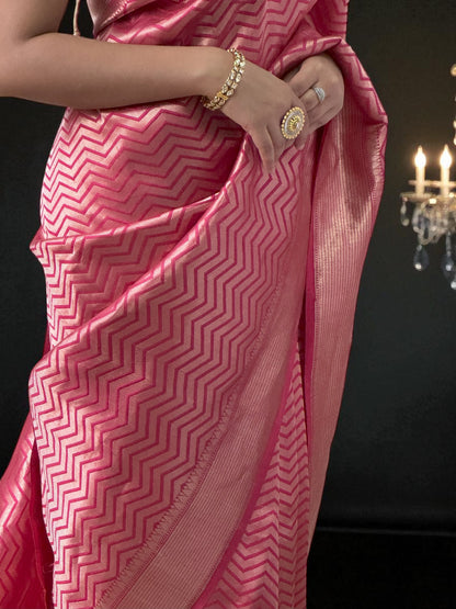 Magenta Mirage | Katan Silk Saree