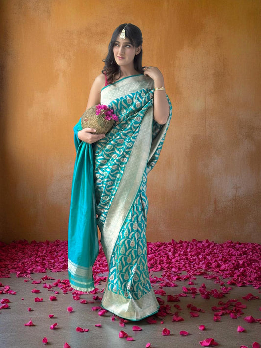 Peacock Elegance | Katan Silk Saree