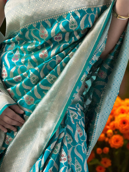 Peacock Elegance | Katan Silk Saree