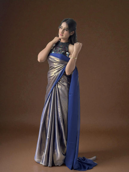 Ocean Spark | Shimmer Georgette Saree