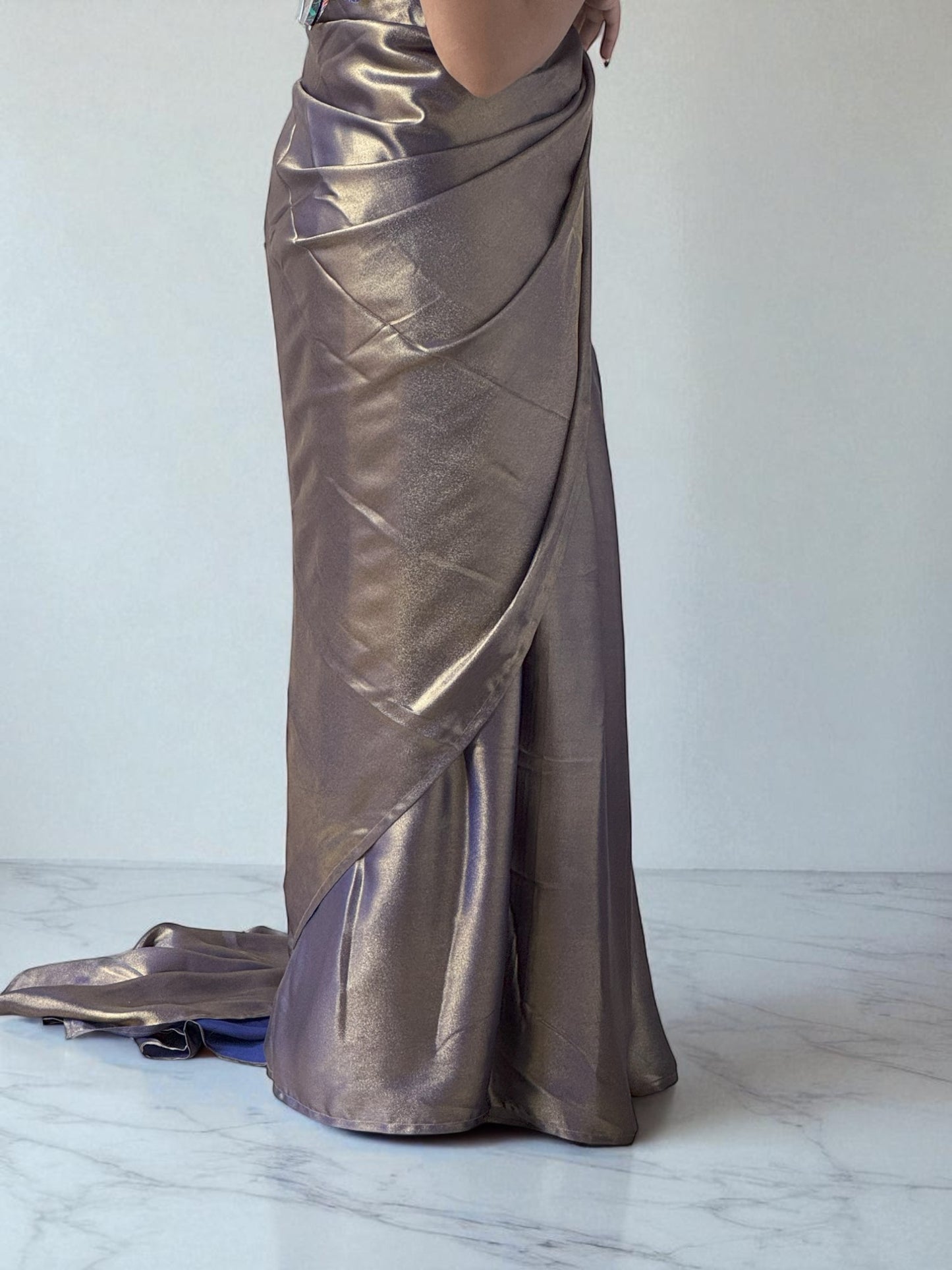 Ocean Spark | Shimmer Georgette Saree