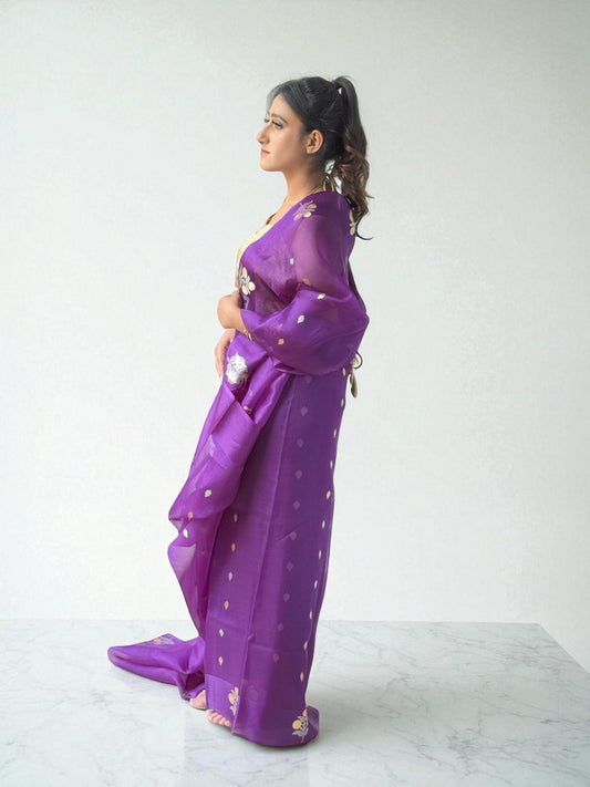 Royal Twilight | Organza Saree