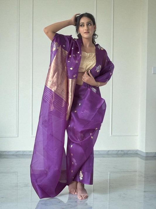 Royal Twilight | Organza Saree
