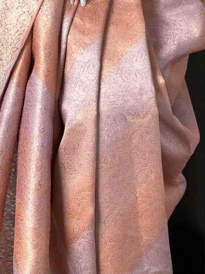 Peach Blossom | Chanderi Rangkat Saree