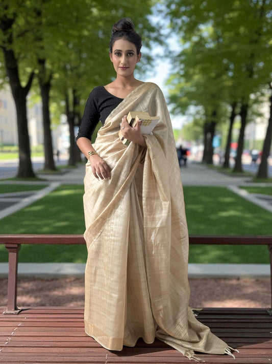 Mystic Twilight | Mul Tussar Saree