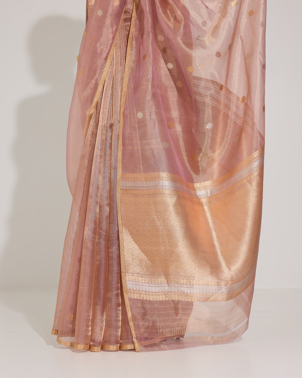 Ethereal Glow | Pink Tissue Saree