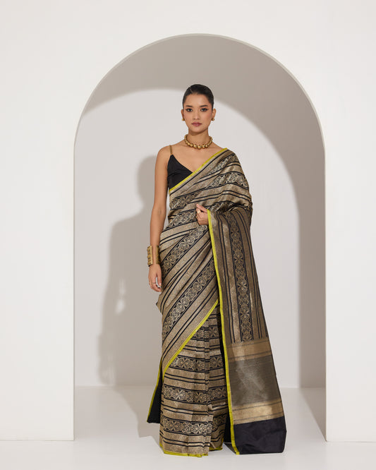 Noirza | Katan Silk Brocade Saree