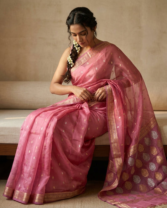 Fleur Bloom | Organza Saree
