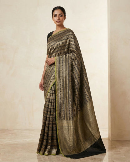Noirza | Katan Silk Brocade Saree
