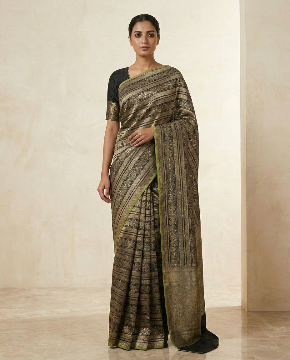 Noirza | Katan Silk Brocade Saree