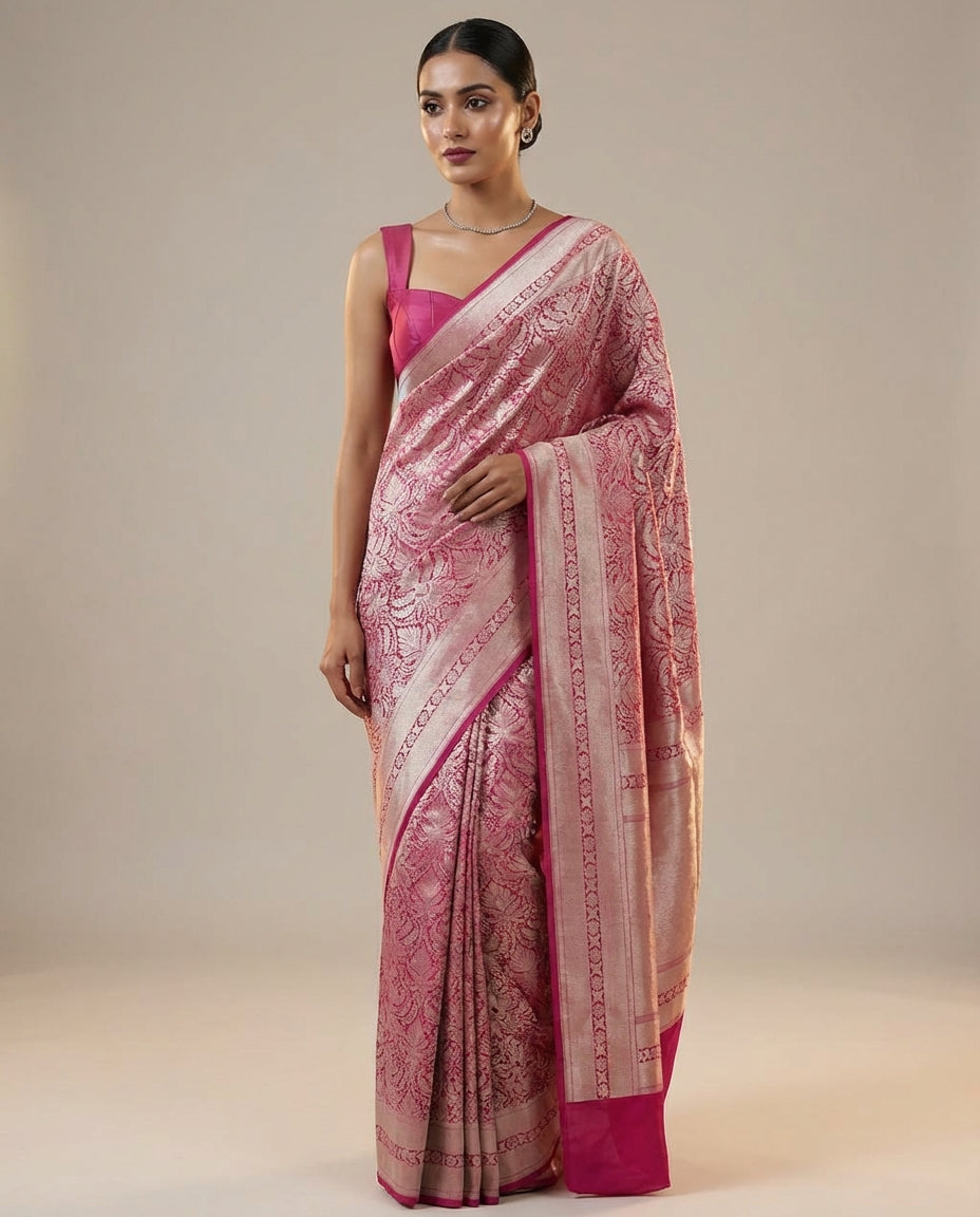 Jashn | Green Pure Katan silk Saree