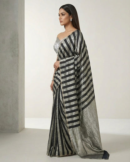 Onyxa | Crushed Monga Saree