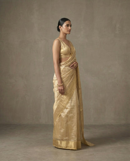 Divine Glow | Tissue Saree