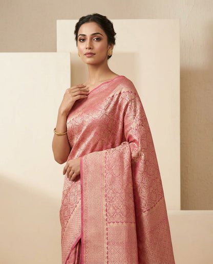 Jashn | Green Pure Katan silk Saree