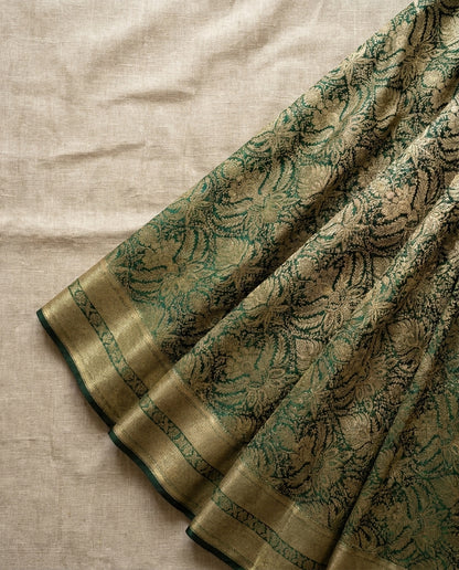 Jashn | Green Pure Katan silk Saree