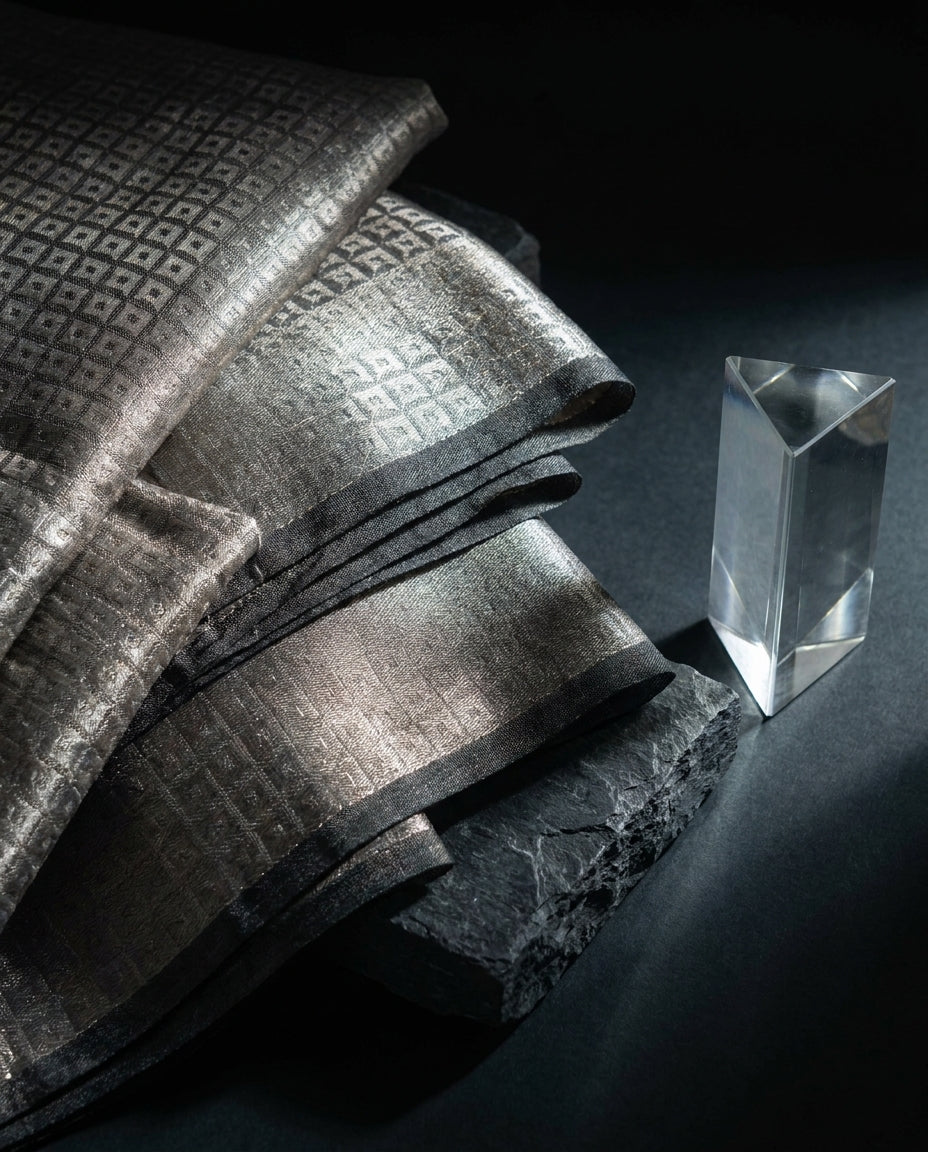 Molten Silver | Tissue Silk Saree