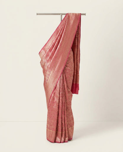 Jashn | Light Pink Pure Katan silk Saree